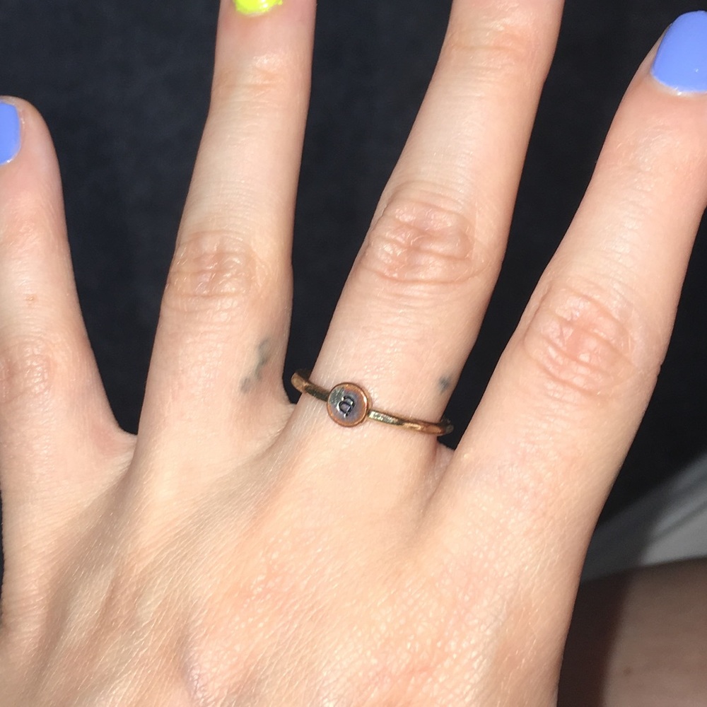 Pre-Tarnished ‘A’ Monogram Ring